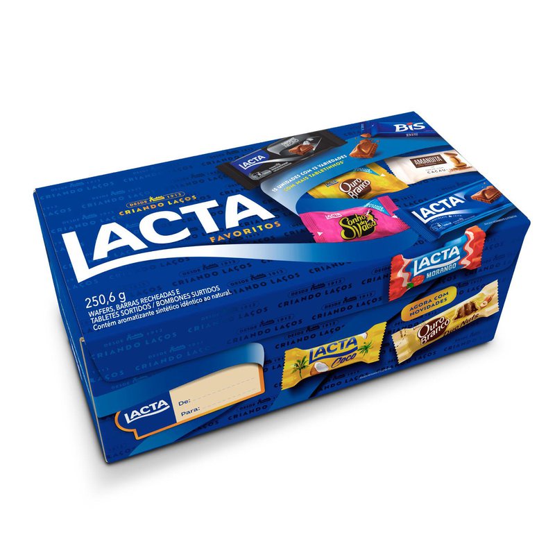 Caixa de Bombons Favoritos Lacta 250g