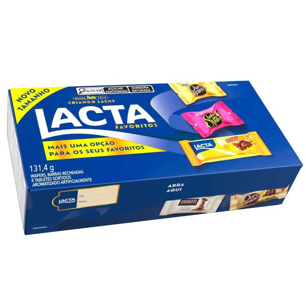 Caixa de Bombom Favoritos Lacta 250g