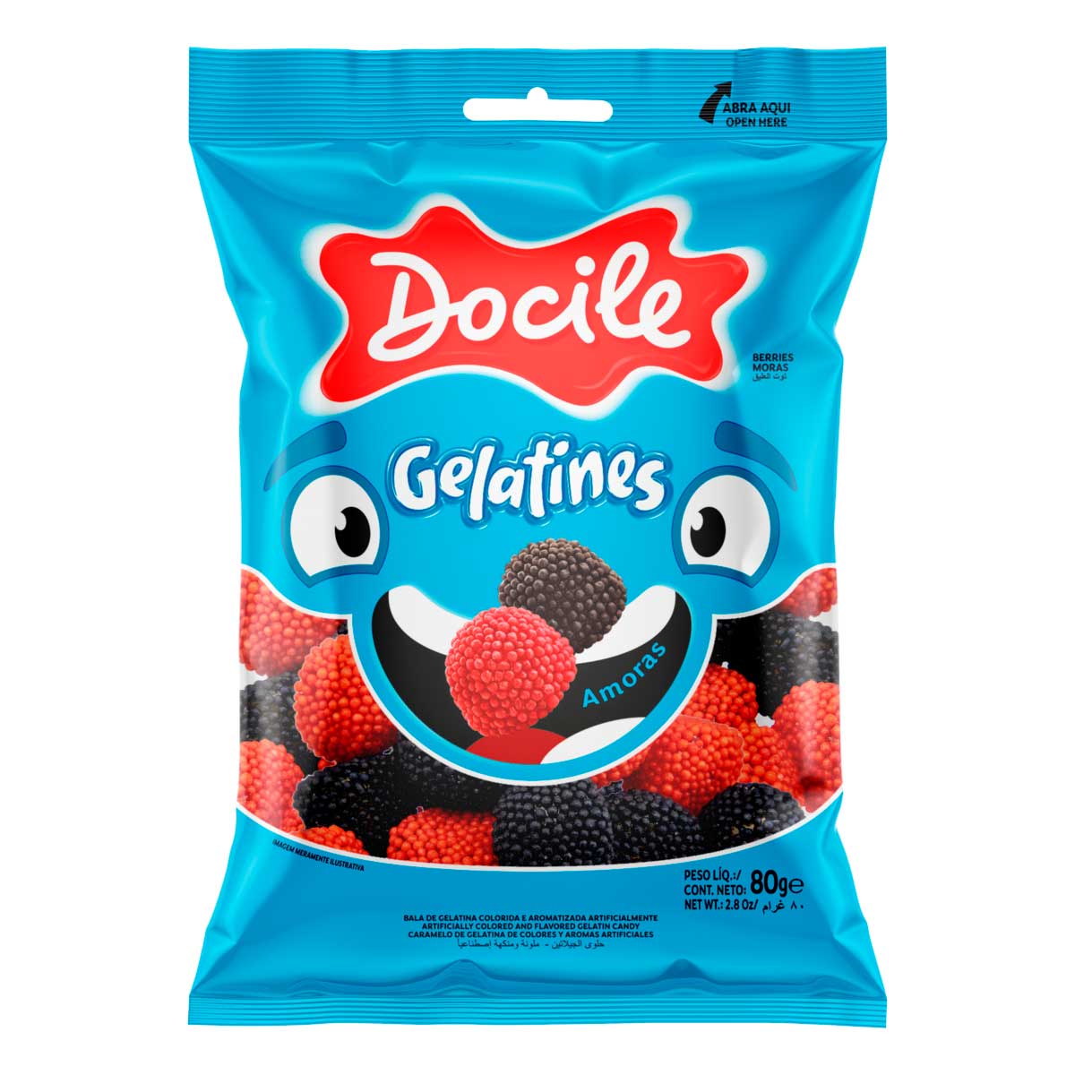 Bala Gelatina Docile Amoras Silvestres 70g