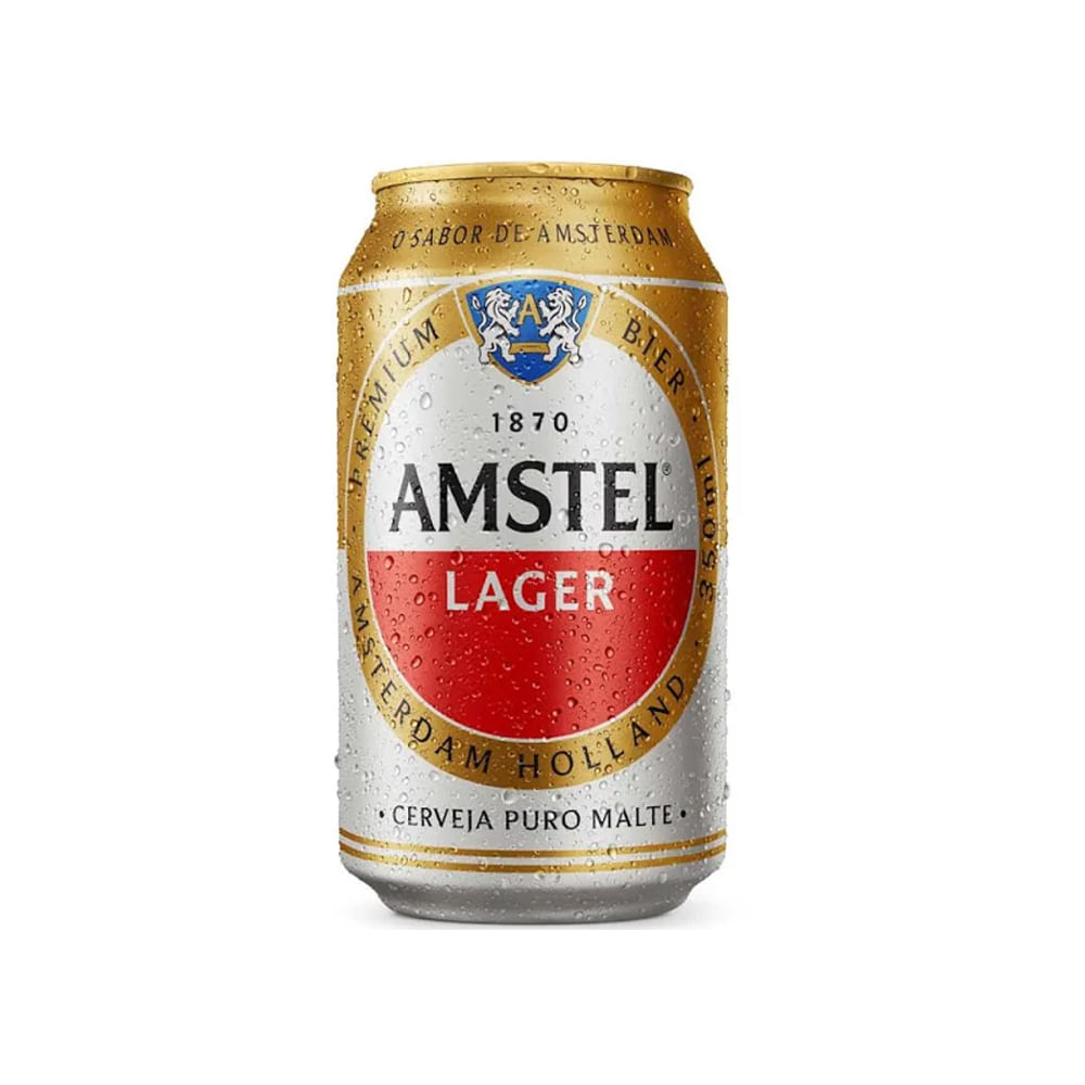 Cerveja Amstel Puro Malte Lager Lata 350ml