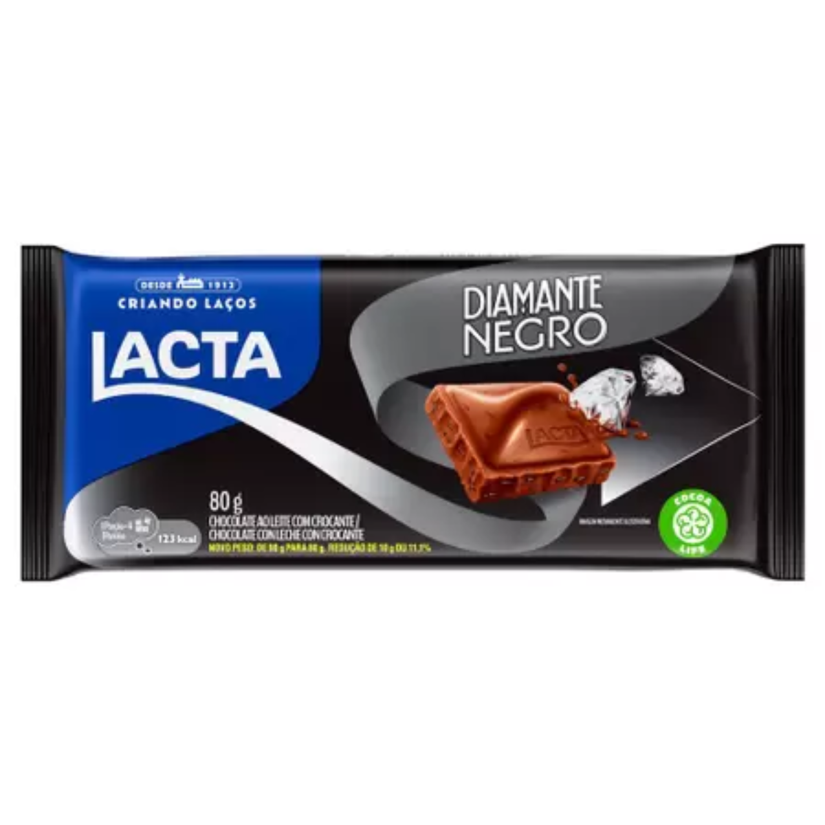 Choc Lacta Diamante Negro 80g